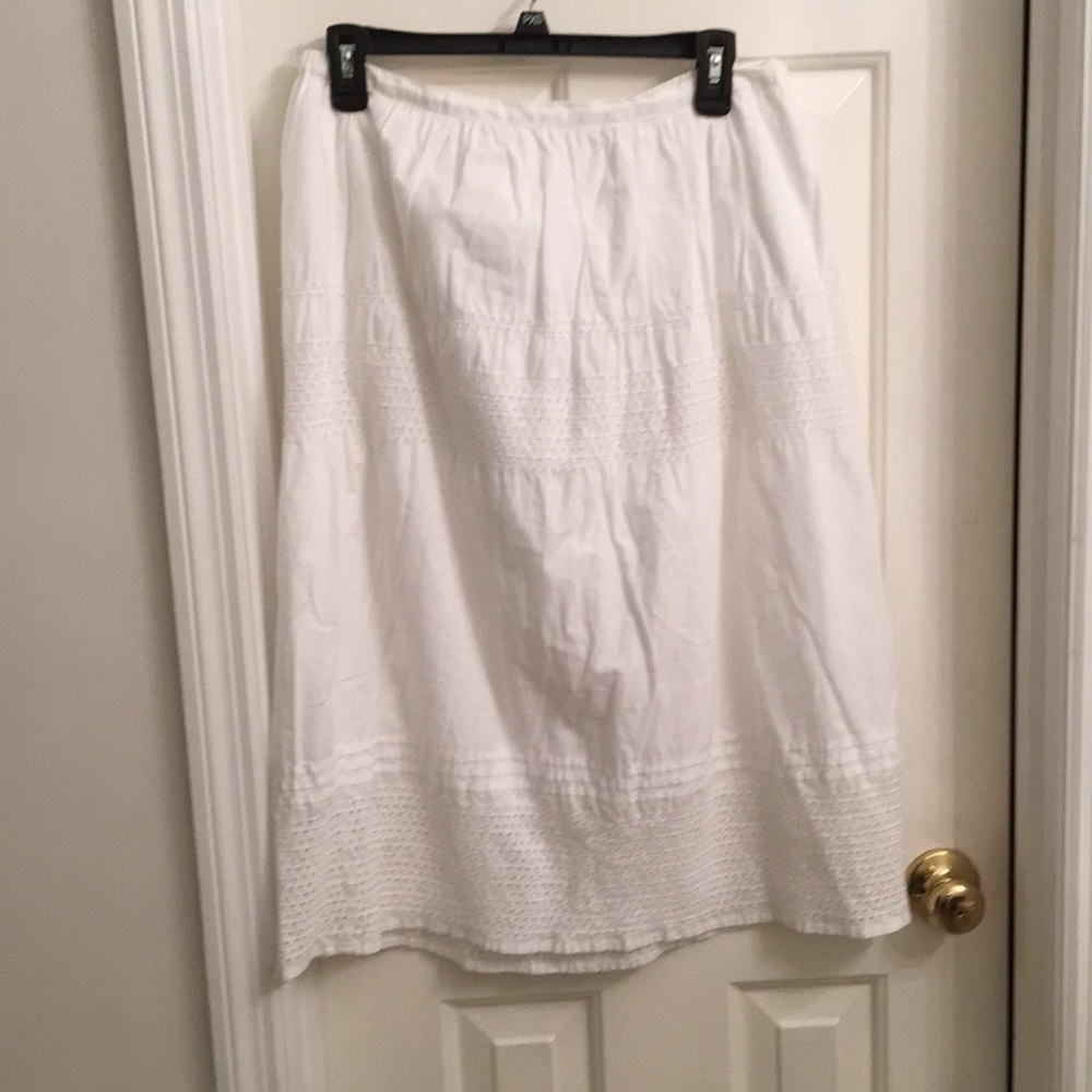 Eyelet midi skirt 100 percent cotton